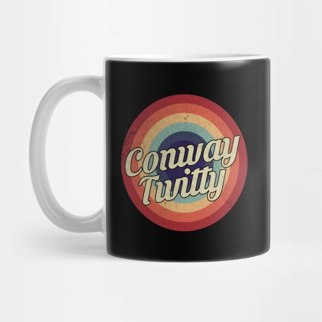 Conway Twitty - Retro Circle Vintage by Creerarscable